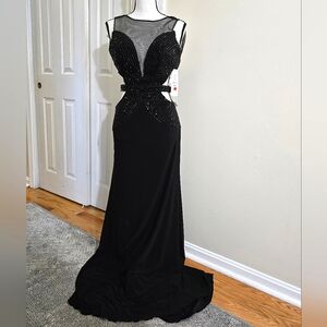 Sherri hill beaded open back gown prom dress